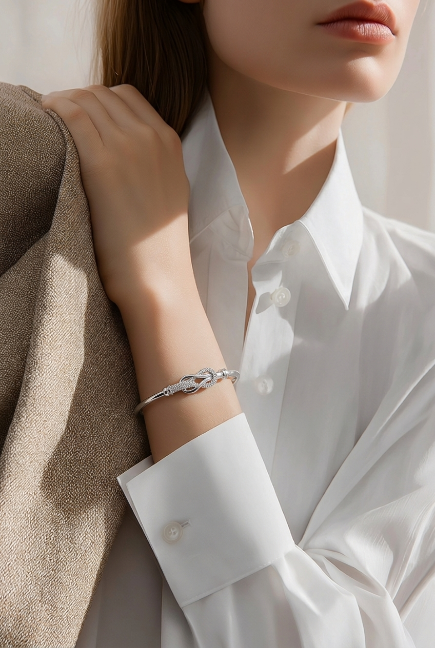 Lazo Bangle – Silver