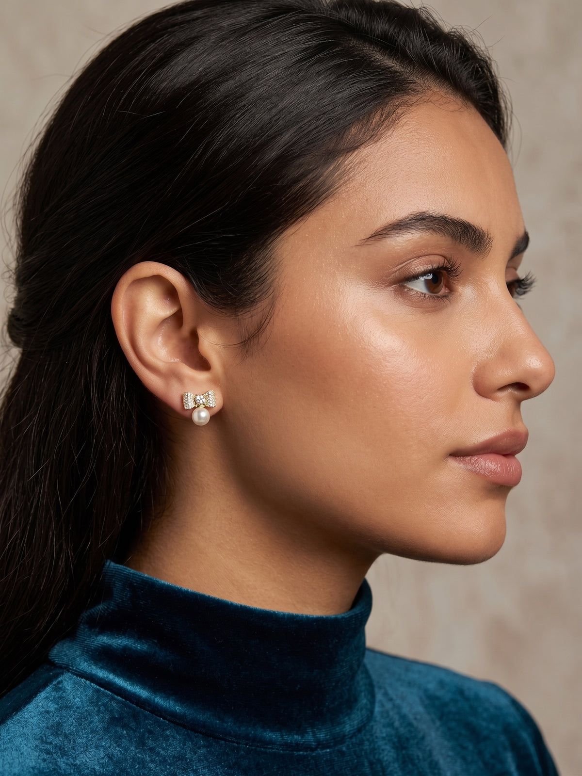 Pearl Bow Earrings