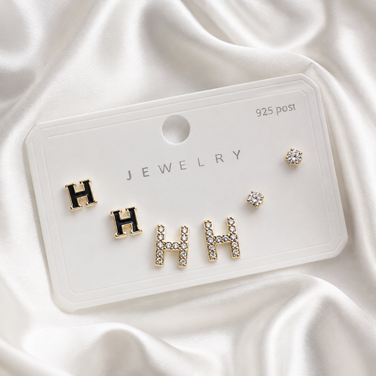 Letter H Set Earrings