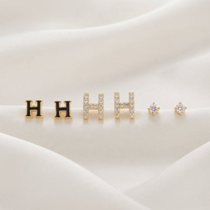 Letter H Set Earrings