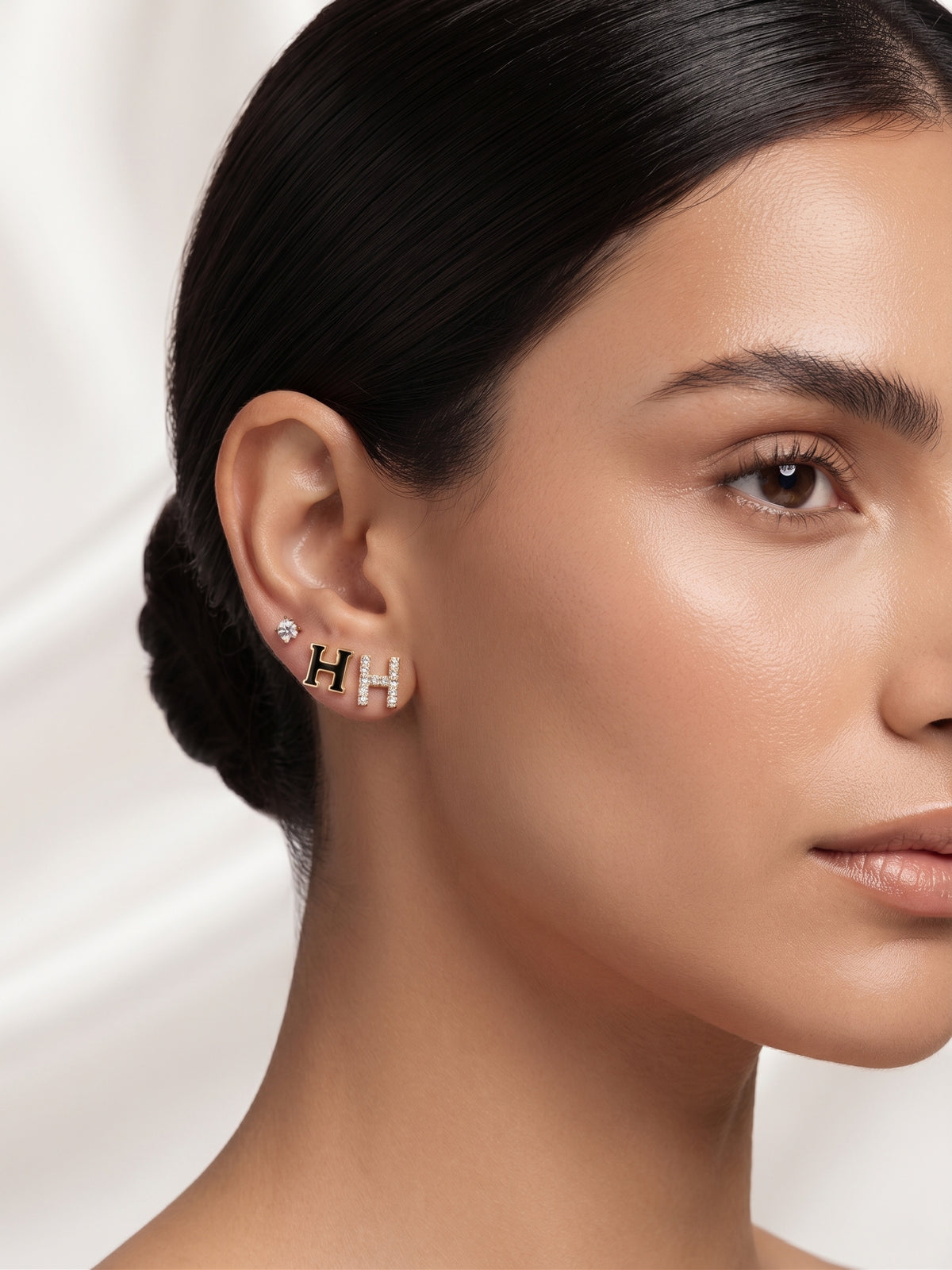 Letter H Set Earrings