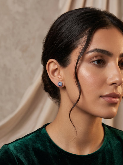Nazar Dark Blue Earrings