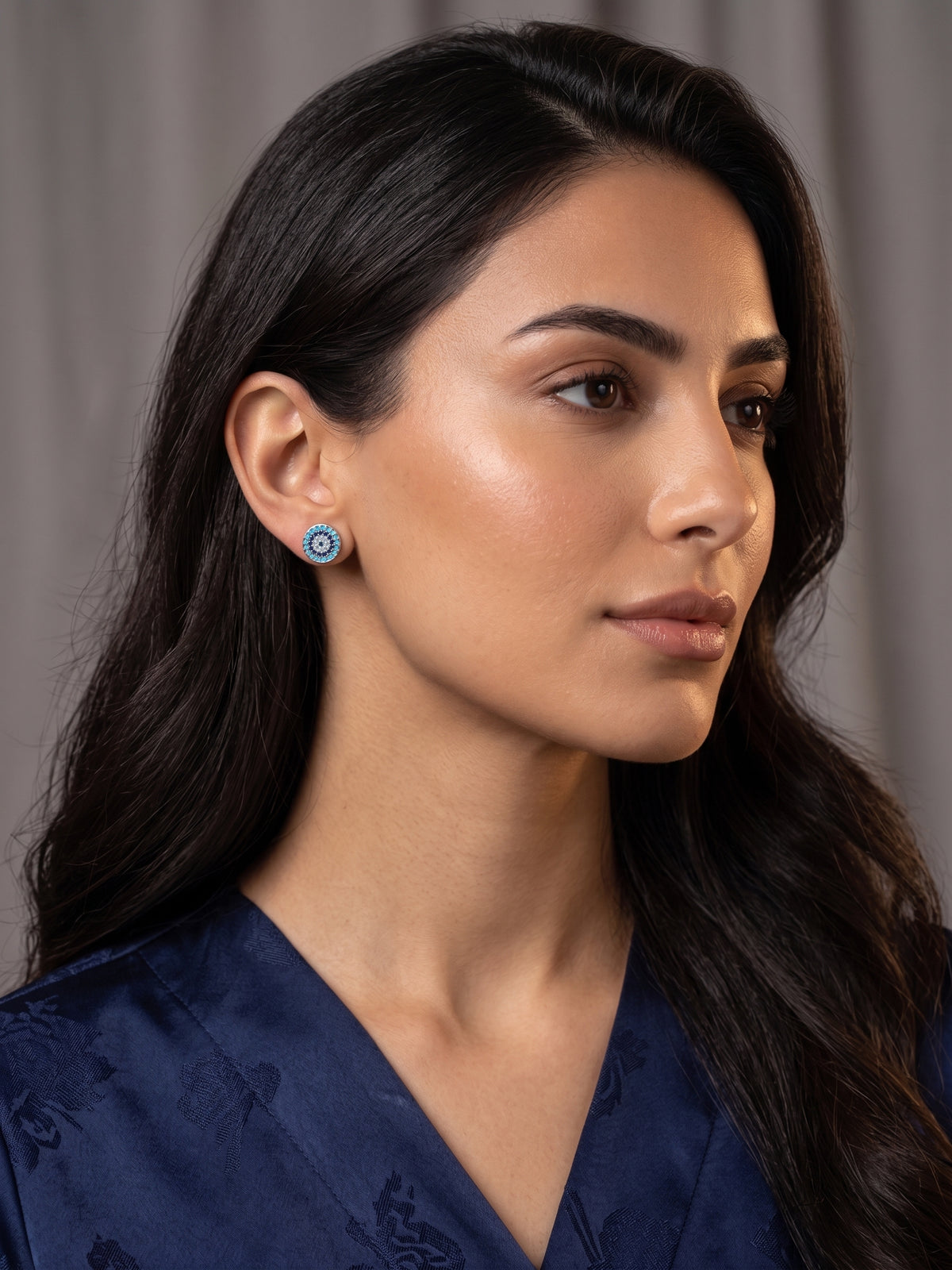Nazar Light Blue Earrings