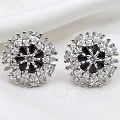 Starburst Black Earrings