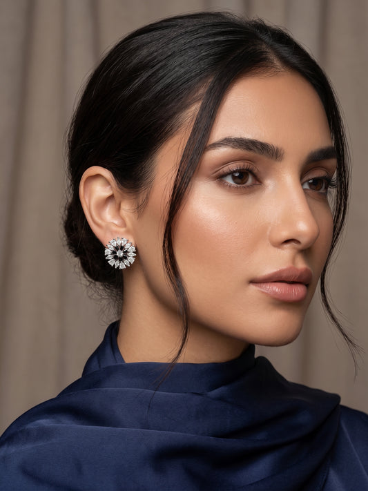 Starburst Black Earrings