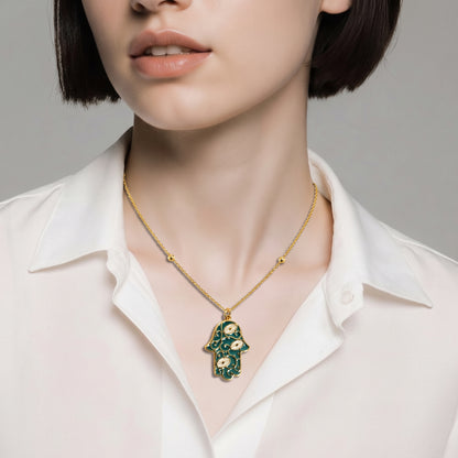 Azure Hamsa Necklace