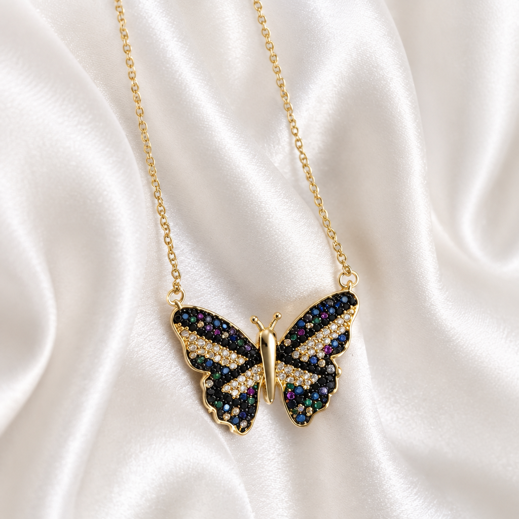 Midnight Monarch Necklace