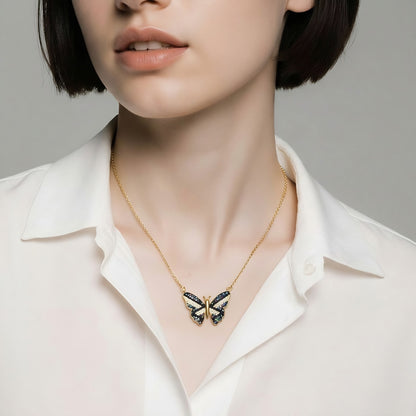 Midnight Monarch Necklace