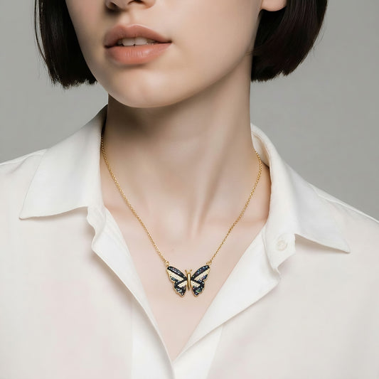 Midnight Monarch Necklace