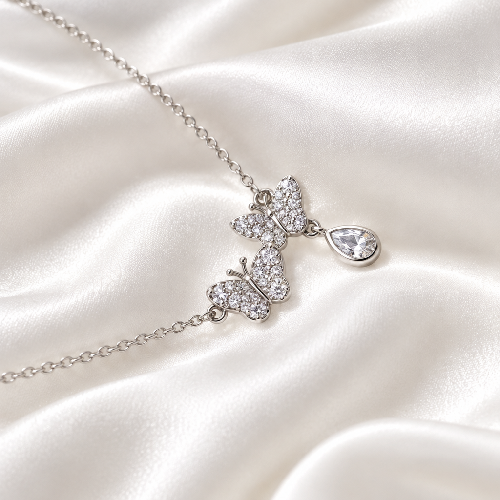 Papillon Silver Necklace