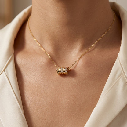 Pavé Tube Necklace