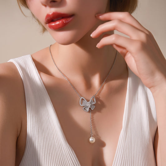 Pearl Ribbon Necklace